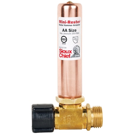 Sioux Chief Sioux Chief MiniRester 7/8 in. Female in. X 7/8 in. D MPT in. Copper Water Hammer Arrester 1 pk 660-TK